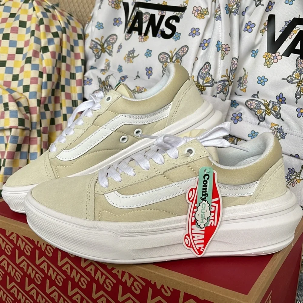 Vans WMNS Old Skool Over Sand/White VN0A705E1NF Platforms Sneakers
